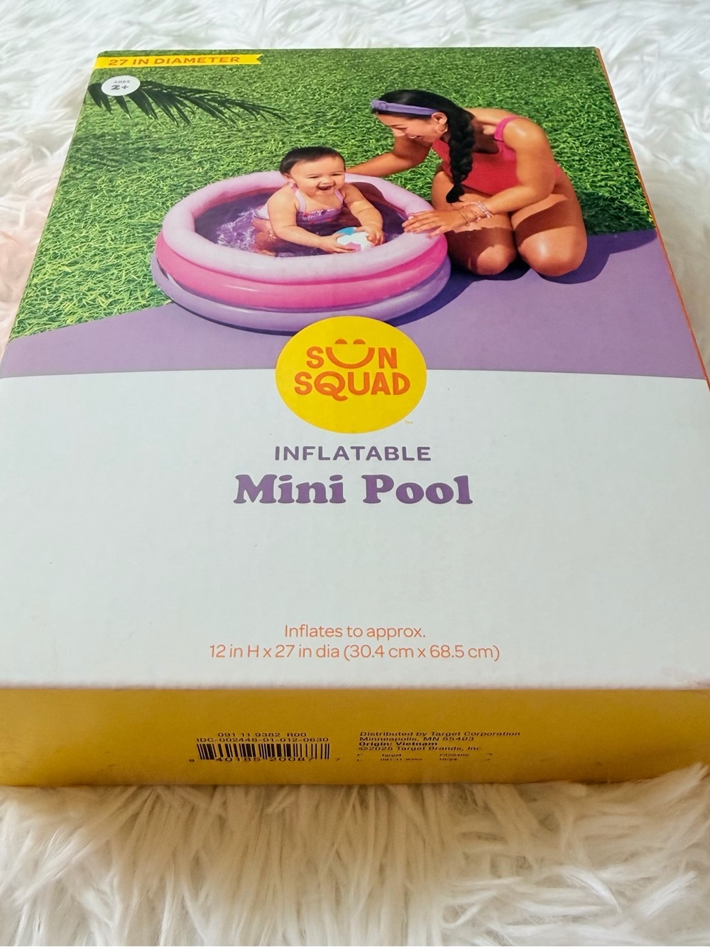 Baby Toddler Inflatable Splash Pool Pink Lavender NIB - Picture 5 of 6